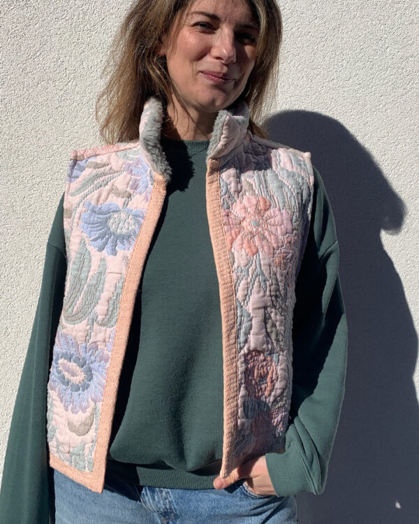 Veste sans manche Matelassée Pastel