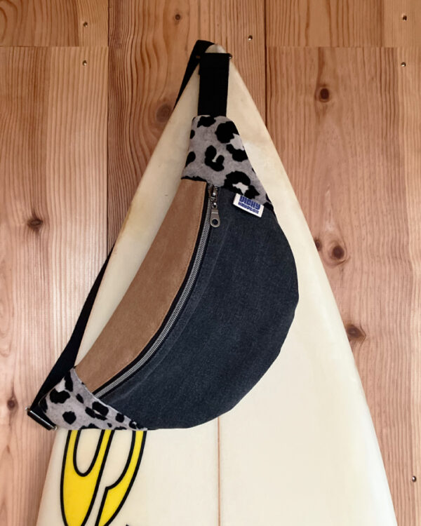 Banane L Denim Léopard gris